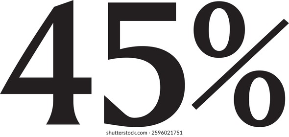 50 Percent Discount Offer Number Typography Style A0618