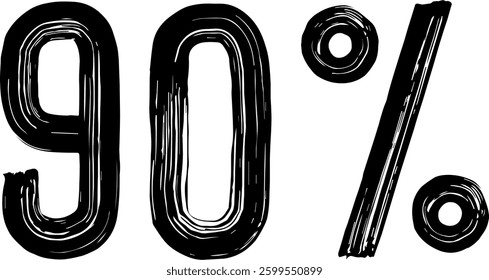 50 Percent Discount Offer Number Typography Style A1321