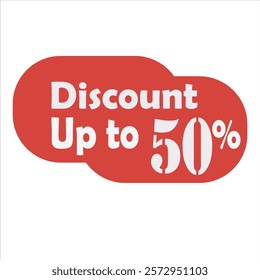 Up to 50 percent discount. Sale offer price sign. Special offer symbol. Save 50 percentages. Discount tag chat protect