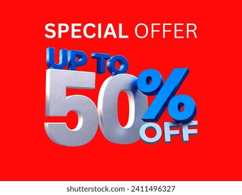 up to 50 percent off