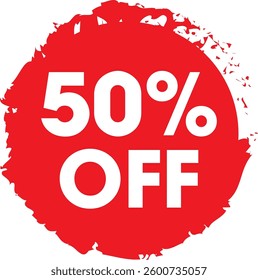 50 Percent Off Banner Modern vector design