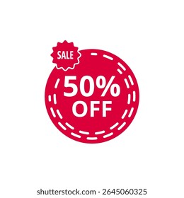 50 percent off sale special discount badge vector 