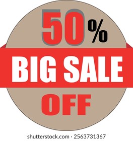 50 percent OFF sticker Vector Image. 50 Off Discount EPS Vector