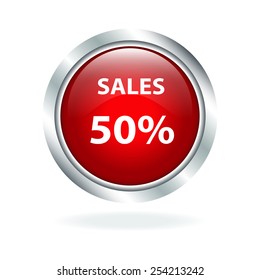 50 percent sales button