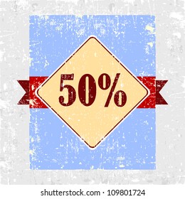 50 percent. vector illustration.