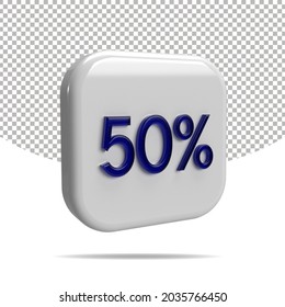 Representación 3D de 50 %, transparente