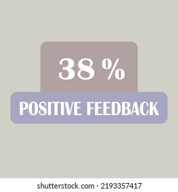50 % percentage of positive reviews, vector art illustration of the label sign