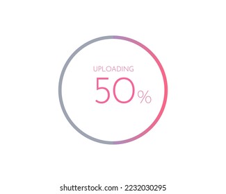carga de 50%, gráfico circular para Sus documentos, informes, diagramas de porcentaje de círculo del 50% para infografías