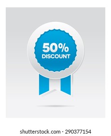 50 percents vector discount badge 