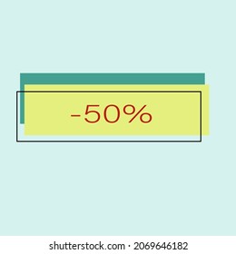  - 50%,Ilustración de diseño de plantillas vectoriales