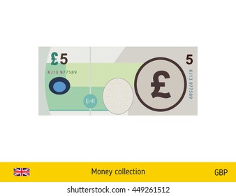 50 Pound Banknote Illustration.