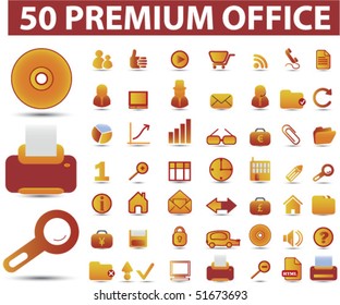 50 carteles de oficina premium. vector