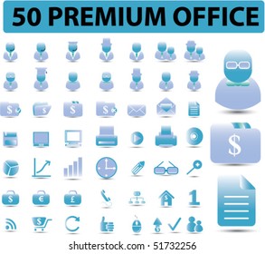 50 premium office signs. vector