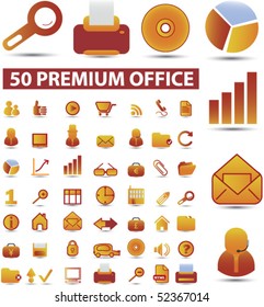 50 carteles de oficina premium. vector