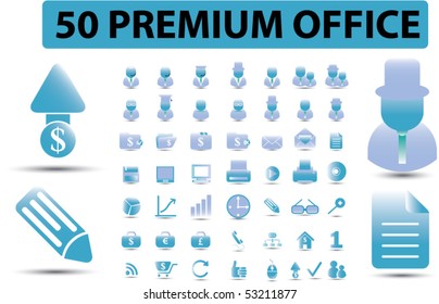 50 premium office signs. vector