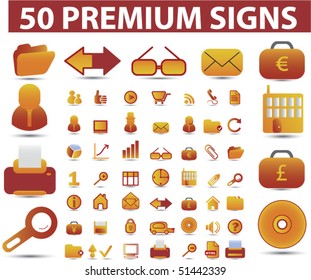50 signos de prima. vector