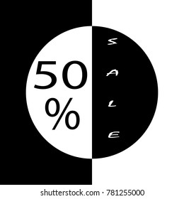 50 % sale black white new