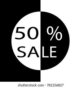 50 % sale black white new