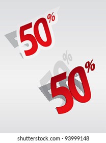 50% Sale percents label