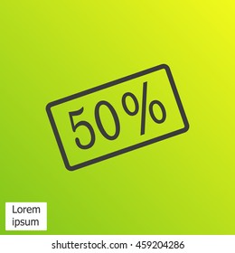 50% sale price tag sign icon. Discount symbol
