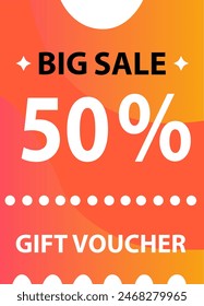 50% sale vector illustration vaucher