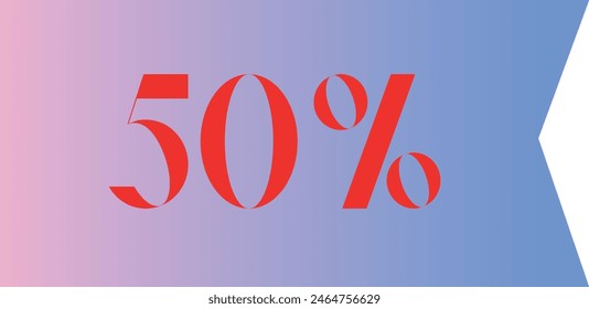 50% sale vector retro illustration 