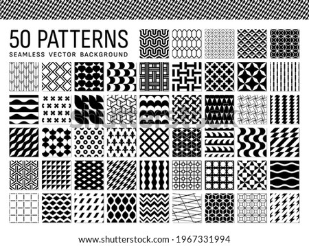 50 seamless Geometric patterns set