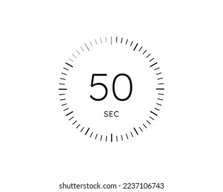50 second timers Clocks, Timer 50 sec icon vector