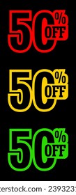 50% Vector de oferta especial, plantilla de placa de etiqueta de etiqueta de etiqueta de etiqueta de etiqueta de etiqueta de etiqueta de etiqueta de etiqueta de autooferta especial de venta, conjunto de plantillas de descuento de etiqueta de oferta especial. Precio medio, compra ahora y oferta especial oferta caliente