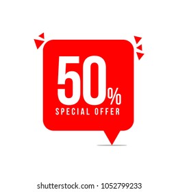 50% Special Offer Vector Template Design