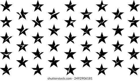 50 estrellas eps, estrellas de bandera estadounidense eps, 50 estrellas eps archivos para Cricut, Union 50 estrellas Clipart 