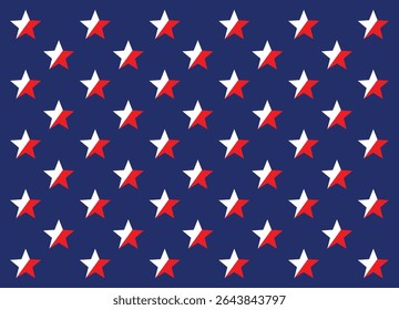 50 stars USA flag patriotic Stars and Stripes geometric pattern illustration.