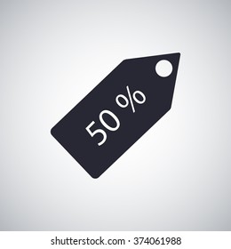 50 % tag icon