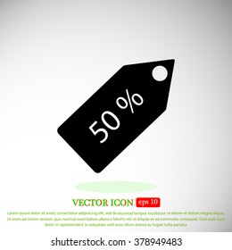 50 % tag icon