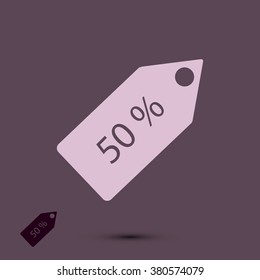 50 % tag icon