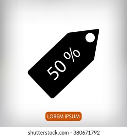 50 % tag icon