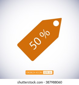 50 % tag icon