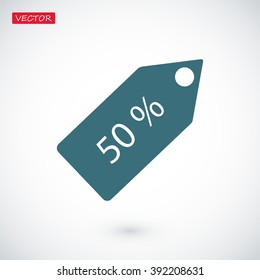 50 % tag icon