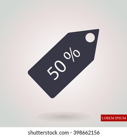 50 % tag icon