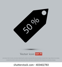 50 % tag icon