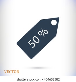 50 % tag icon