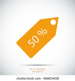 50 % tag icon