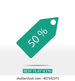 50 % tag icon