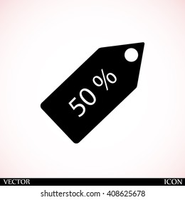 50 % tag icon