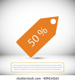 50 % tag icon