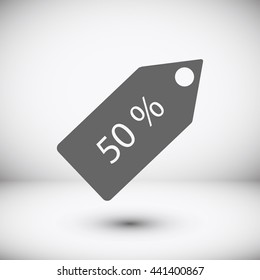 50 % tag icon