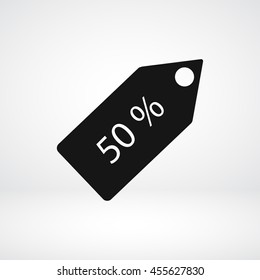 50 % tag icon