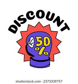 50% template vector design for discount sale that can be used for promotional purposes