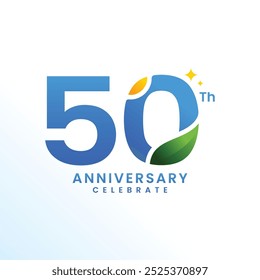 50 Th Anniversary Celebration Number Vector Design Collection