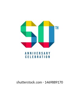 50 Th Anniversary Celebration Vector Template Design Illustration